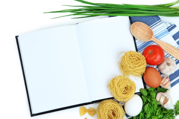 Książka kucharska i składniki